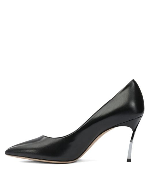Casadei Pumps Met Leren Hak in het Black
