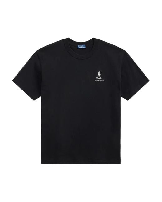 Polo Ralph Lauren Black Logo-Embroidered T-Shirt