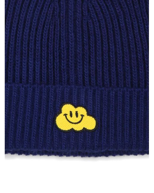 Ghayme Blue Cloud-Appliqué Beanie for men