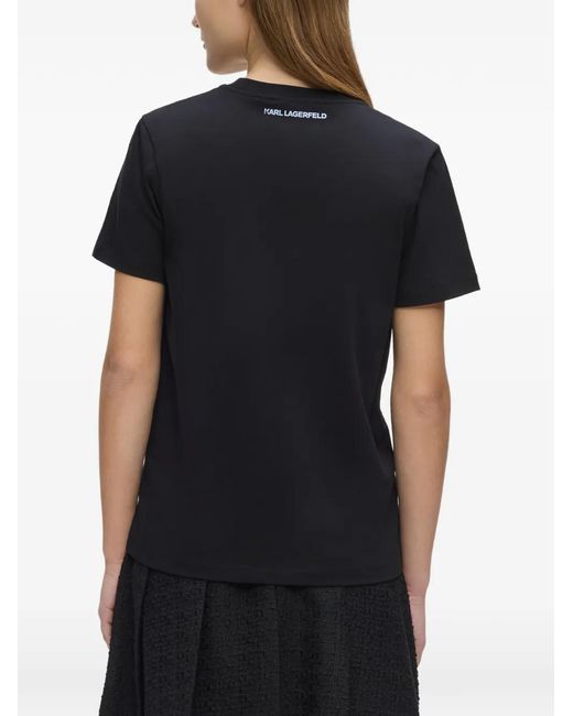 Karl Lagerfeld Black Ikon Choupette T-Shirt