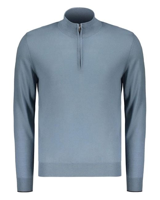 Jersey Con Cuello Con Cremallera Moorer de hombre de color Blue