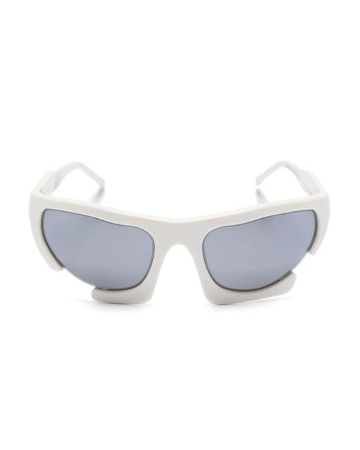 HELIOT EMIL White Axially Biker-frame Sunglasses