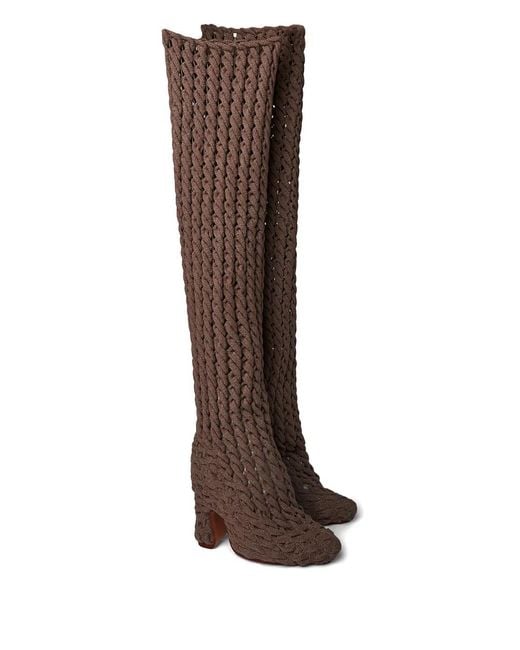 Isa Boulder Brown Knitted Boots