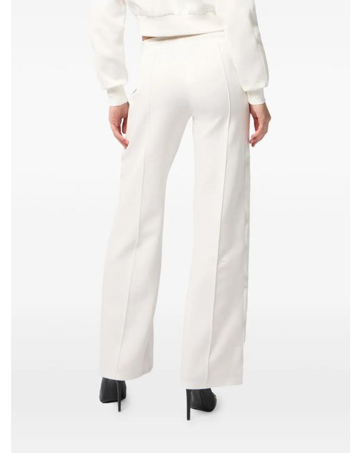 Philipp Plein White Chenille Loose Pants Fatale