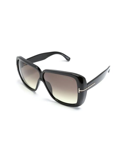 Tom Ford Black Square-Frame Gradient Sunglasses