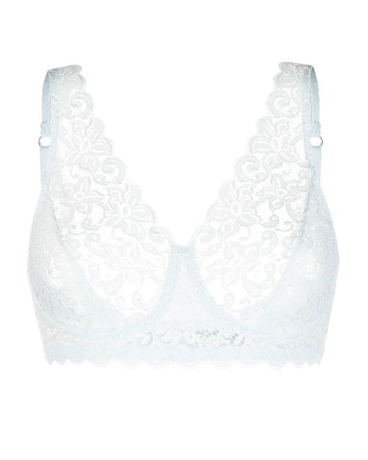 SKIN Ophelia stretch jersey-trimmed cotton-tulle soft-cup bra