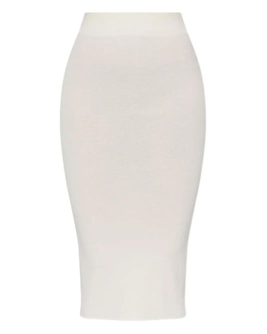 Entire studios White Ribbed Midi Skirt