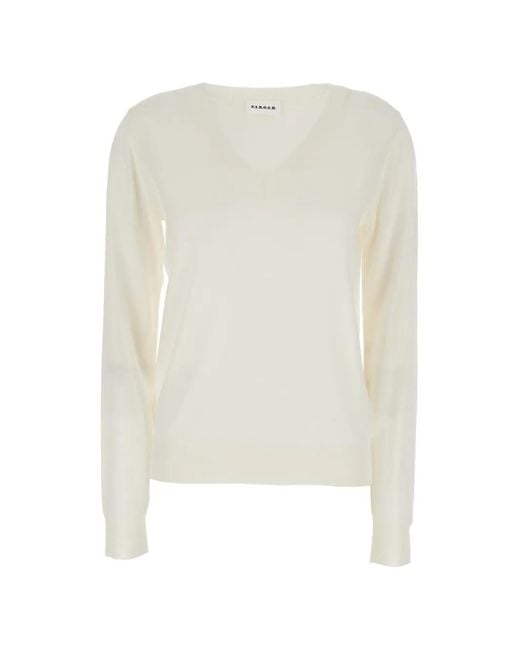 P.A.R.O.S.H. White V-Neck Top