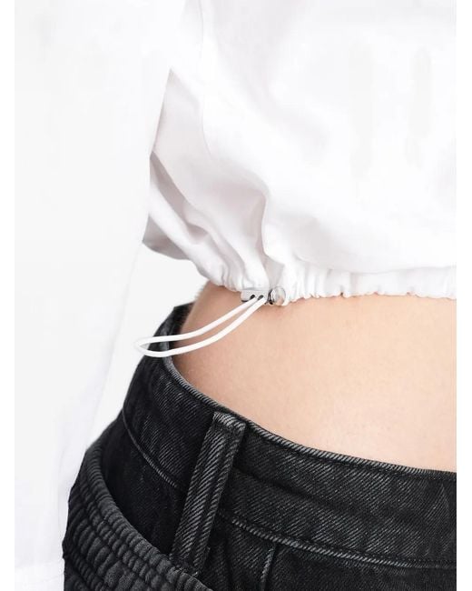 Alexander Wang Cropped Blouse in het White