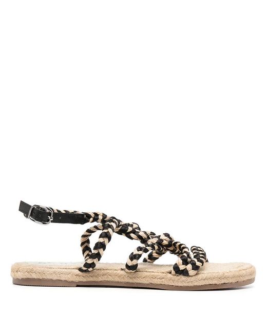Manebí Black Flat Rope Sandals