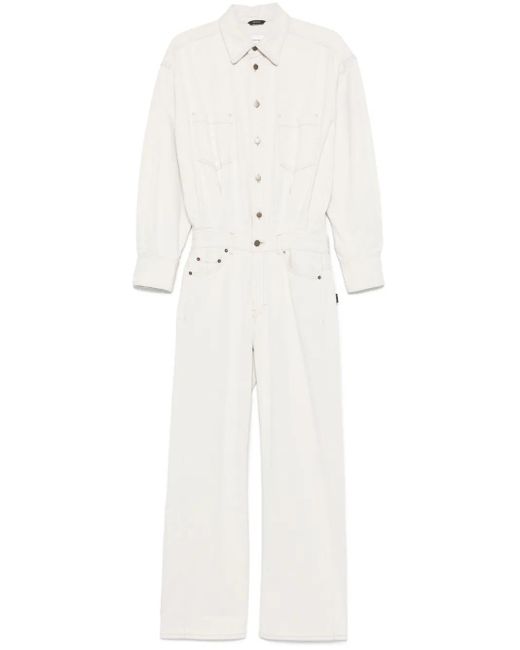 Haikure White Tilda Jeans-Jumpsuit