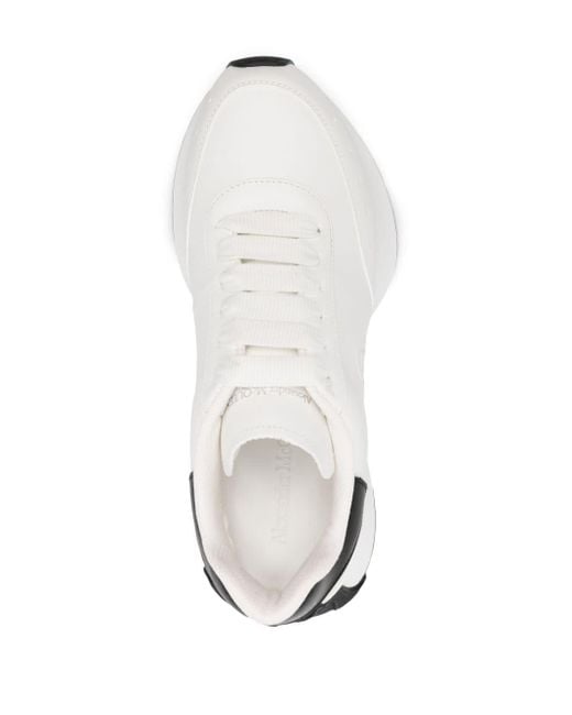 Alexander McQueen Black And White Sprint Runner Sneakers
