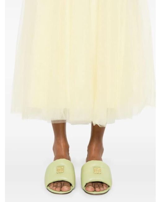 Fabiana Filippi Yellow Tulle Midi Skirt