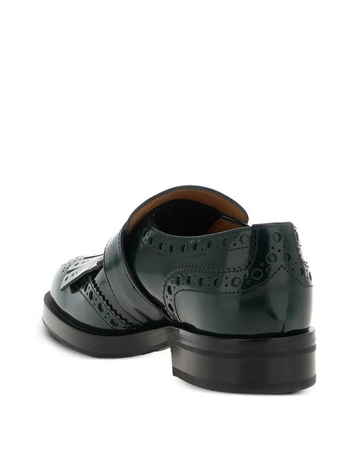 Church's Black Fringe Brogue Buckle Shoes