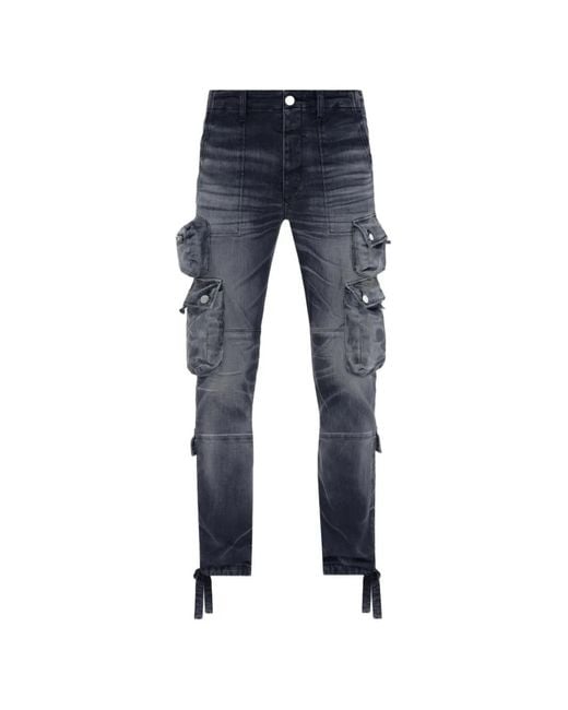 Amiri Blue Tactical Cargo Jeans for men