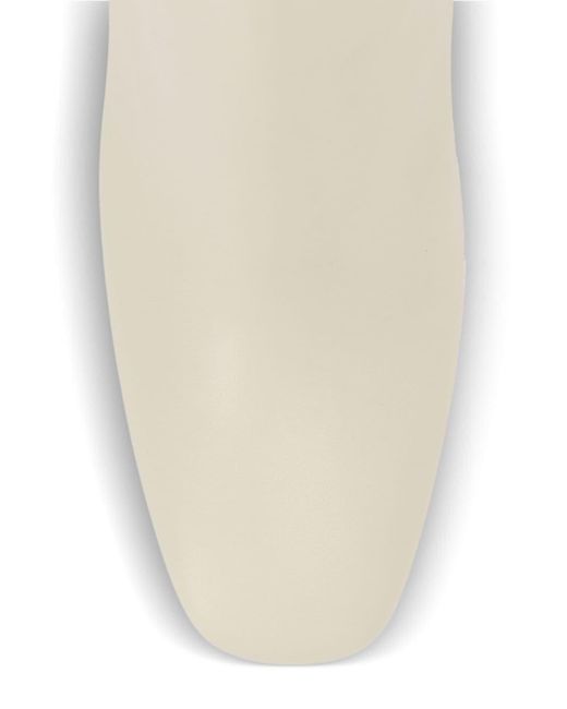 Bottega Veneta White Stiefeletten mit Design-Absatz 90mm