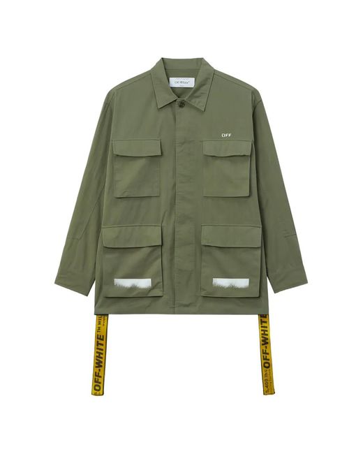 Off-White c/o Virgil Abloh メンズ グリーン ミリタリージャケット 
