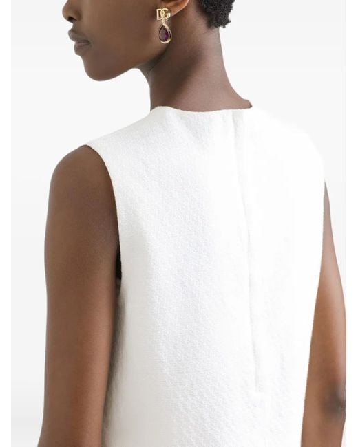 Dolce & Gabbana White Top Aus Seide