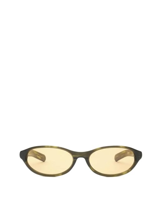 FLATLIST EYEWEAR Metallic Olympia Oval-Frame Sunglasses