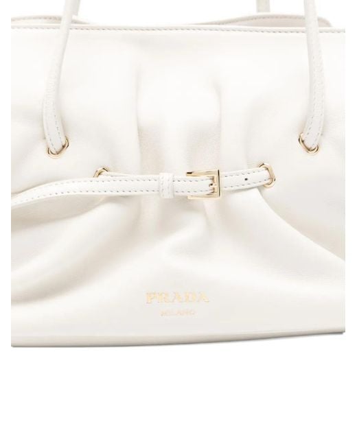Prada White Kleine Dada Schultertasche