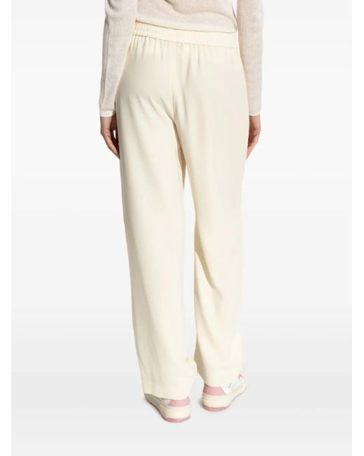 Theory White Elasticated-Waist Trousers
