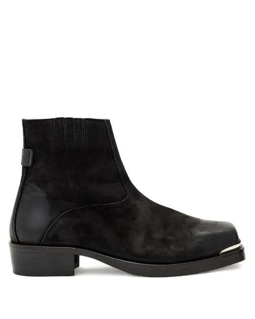 AllSaints Black Orla Toe-Cap Boots for men