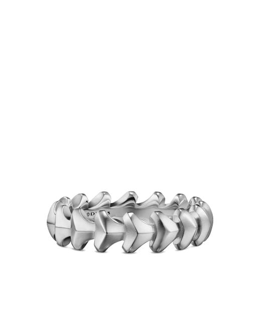 David Yurman White Sterling Armory Ring for men