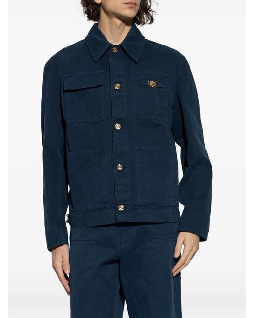 Versace Blue Denim Jackets for men