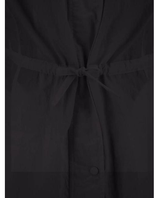 Laminar Black Crinkle Drawstring Dress