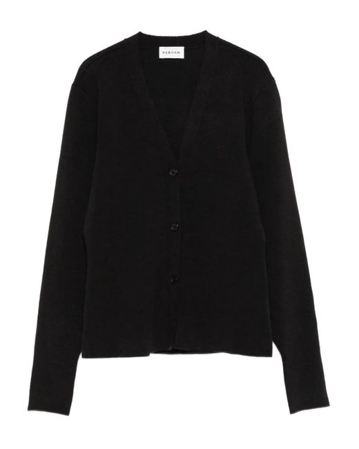 P.A.R.O.S.H. Black Button-Front Cardigan