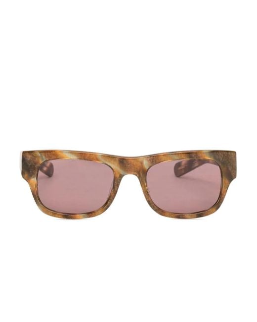 FLATLIST EYEWEAR Pink Ribbed Rectangle-Frame Sunglasses