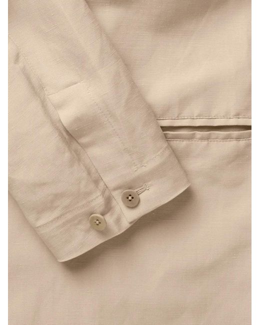 STÒFFA Natural Double-Breasted Shawl-Lapel Jacket for men