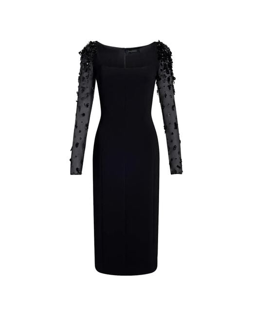 Jenny Packham Black Swift Sequin-Embellished Dress