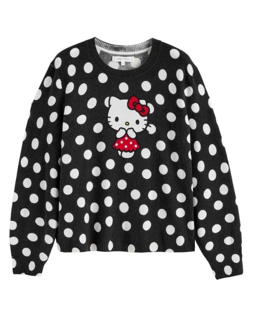 Chinti & Parker Black Hello Kitty Polka-Dot Sweater