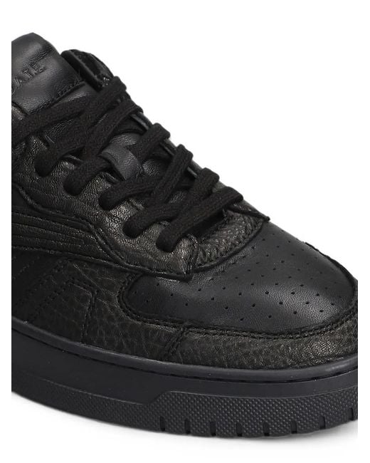 Date Black Torneo Panelled Leather Sneakers for men