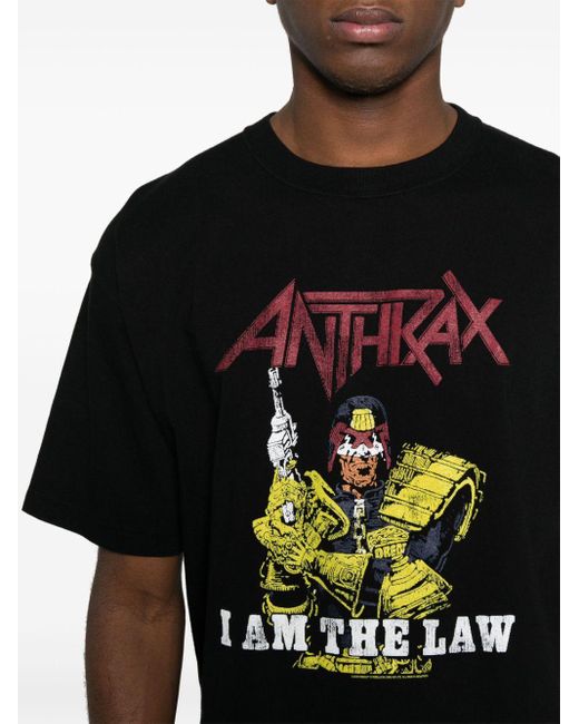 Neighborhood Black X Anthrax Logo-print T-shirt for men