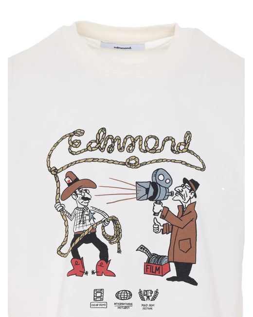 Edmmond Studios White Western T-Shirt for men