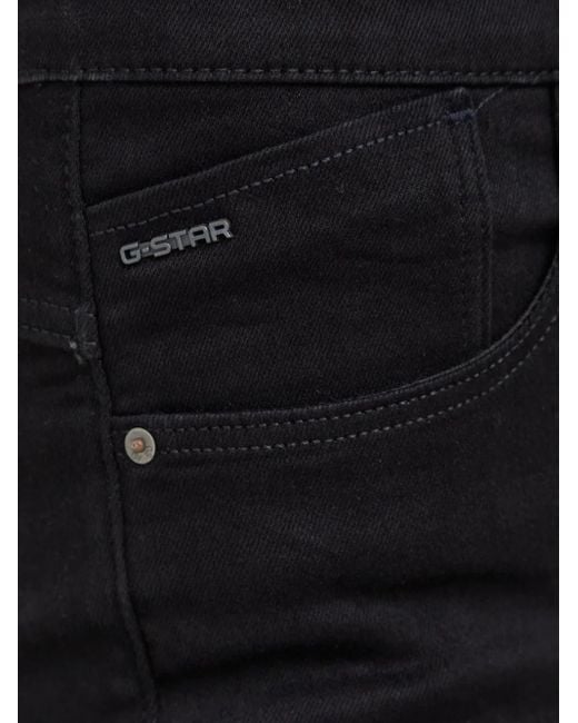 G-Star Black Logo-Patch Skinny Jeans