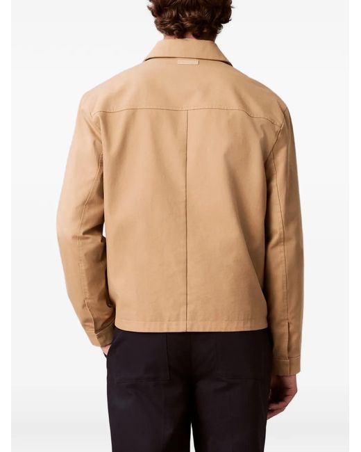 Calvin Klein Natural Zip-Up Collared Jacket for men