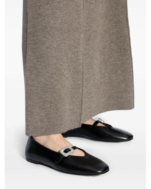 Giuseppe Zanotti Black Georgia Buckle Ballet Flats