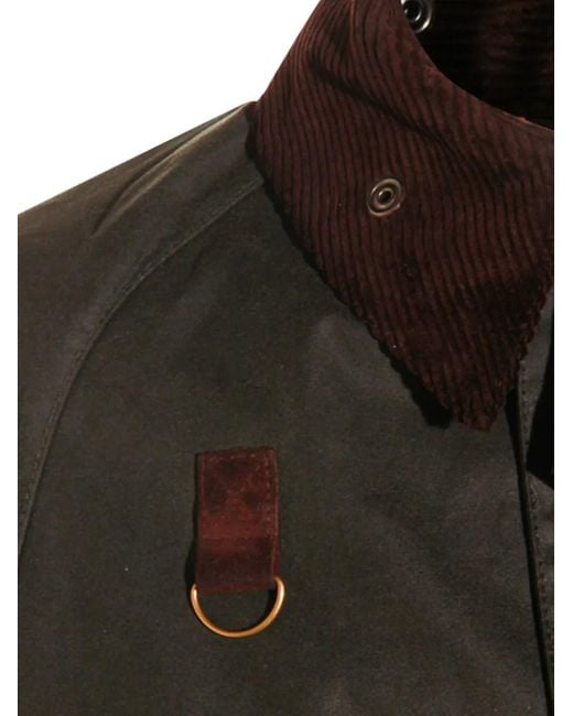 Chaqueta con cuello de pana Barbour de hombre de color Black