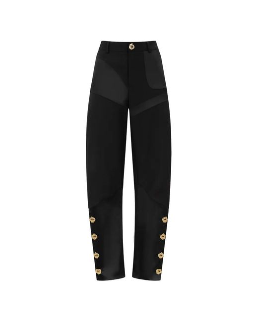 Violante Nessi Black The Brancusi Panelled Split Trousers