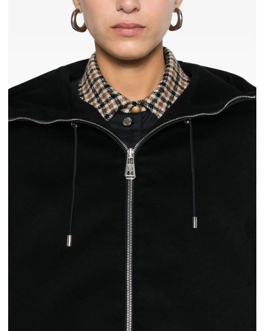 Moorer Black Hooded Padded Jacket