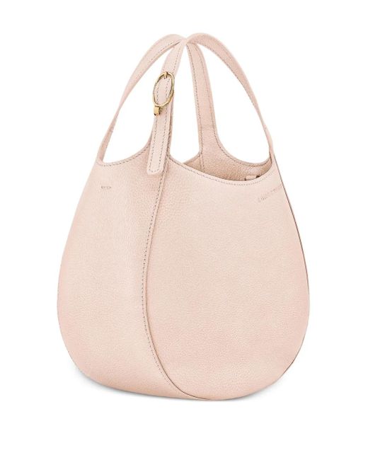 Longchamp Pink Small Le Foulonné Grained-Leather Tote Bag