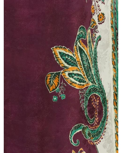 ALÉMAIS Purple Ruthie Paisley-Print Trousers