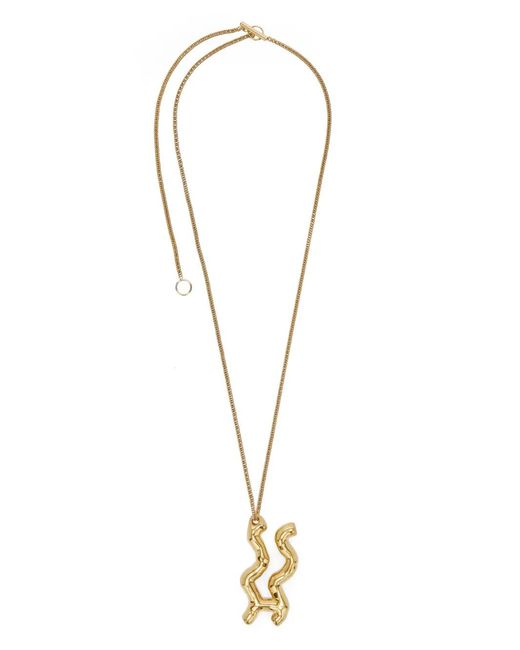 Jil Sander Metallic Zodiac-Sign Pendant Necklace