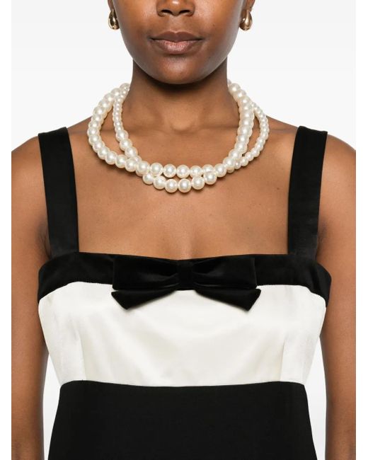 Valentino Garavani Black Cherry-Pocket Bow Mini Dress