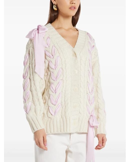 LoveShackFancy White Kassius Cardigan