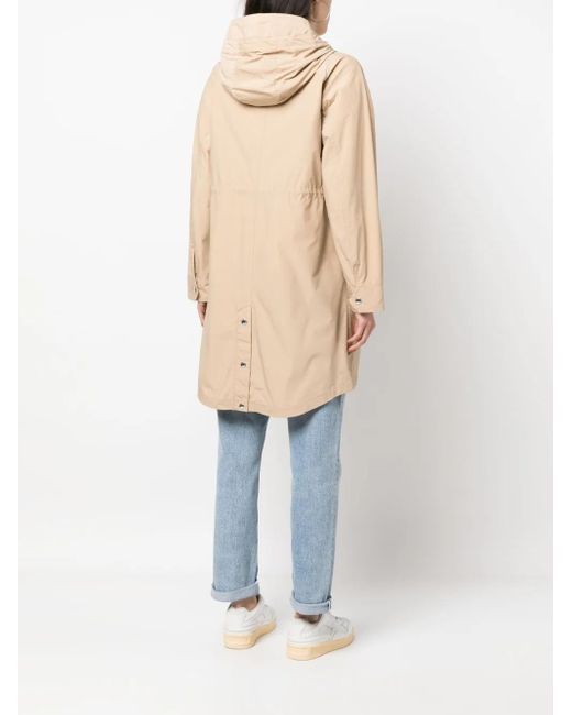 Woolrich Natural Hooded Mid-Length Coat