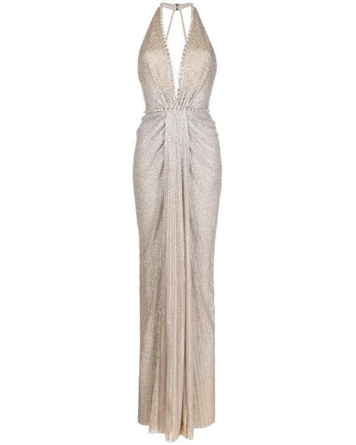Jenny Packham White Zooey Sequin-embellished Dress